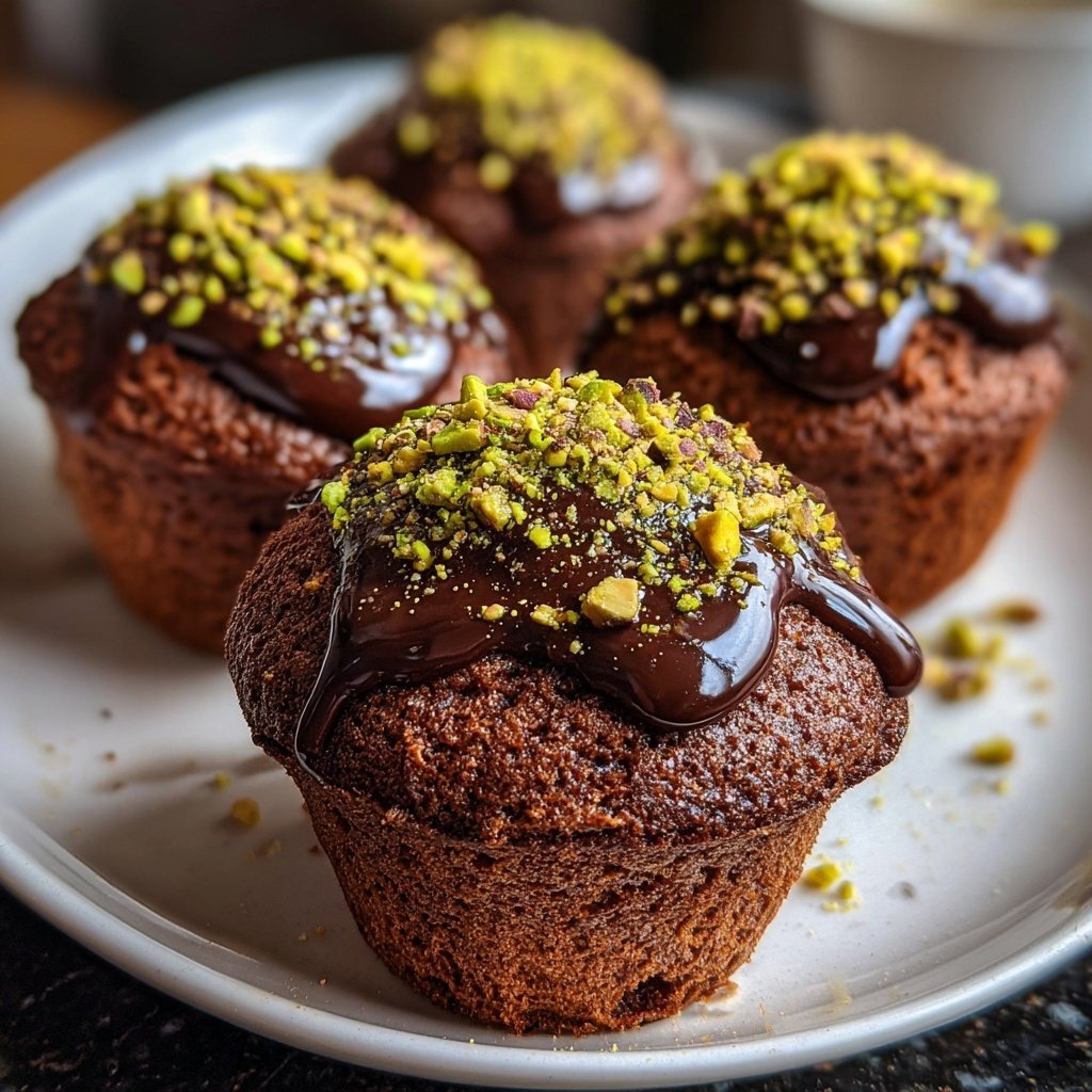 Chocolate Pistachio Cupcakes