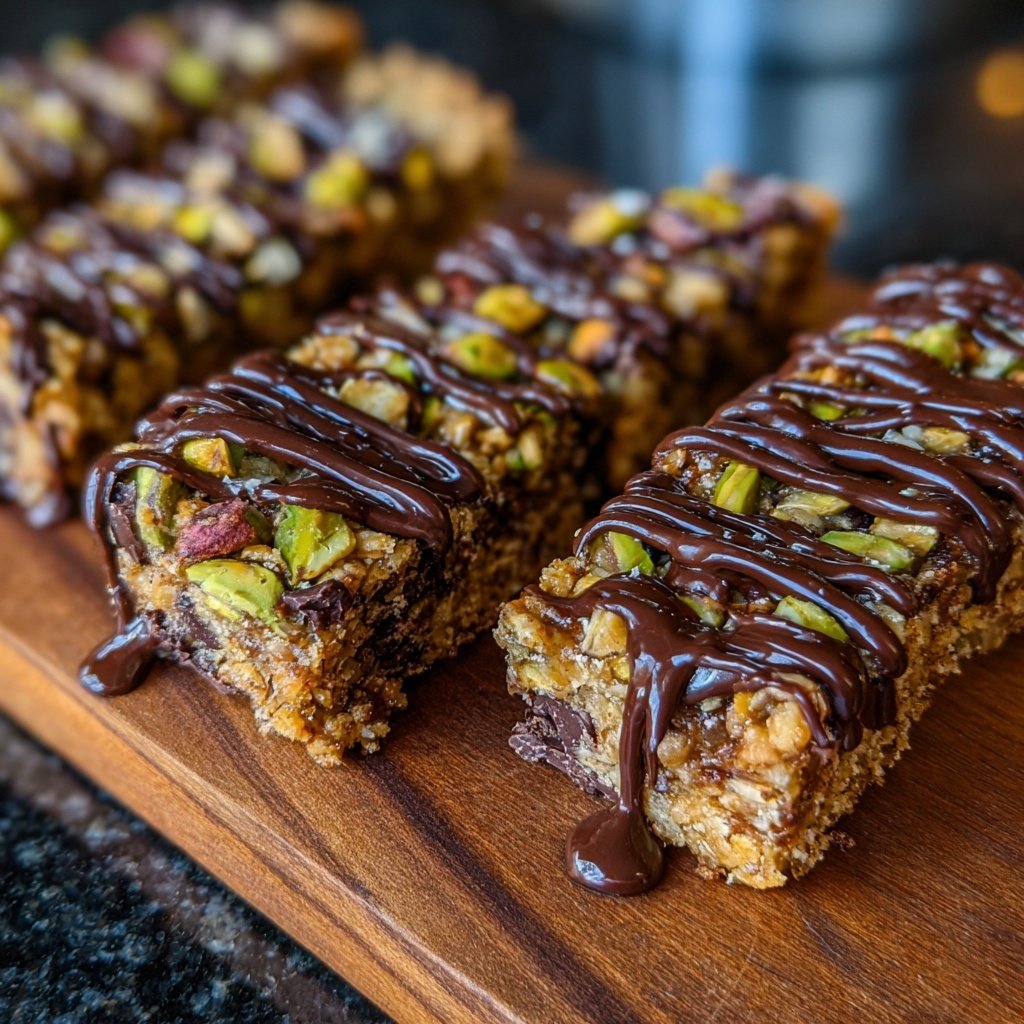 Chocolate Pistachio Snack Bars