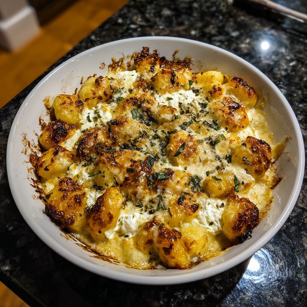 Romantic Baked Gnocchi with Burrata