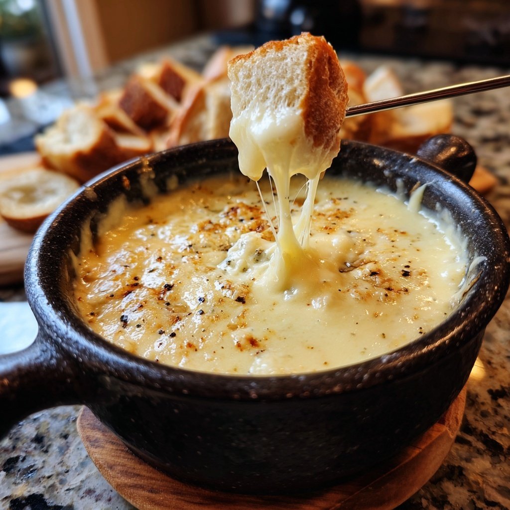 Fondue with Mild Blue Cheese