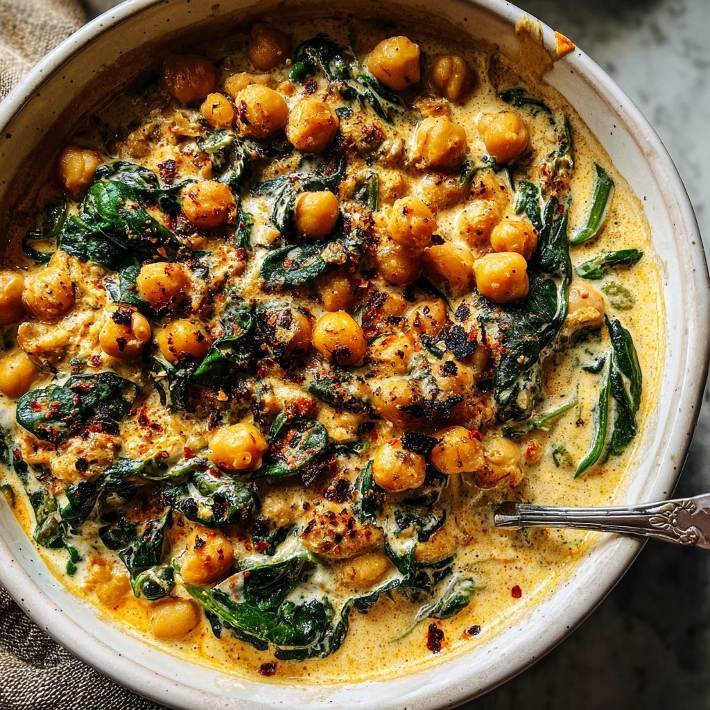 Healthy Dinner Creamy Coconut Chickpeas