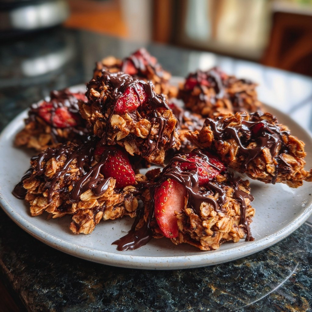Valentines Treats Strawberry Chocolate Oat Clusters