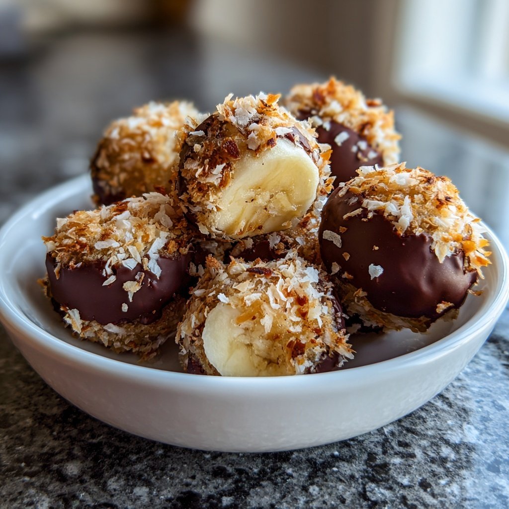 Chocolate Coconut Banana Snack Bites