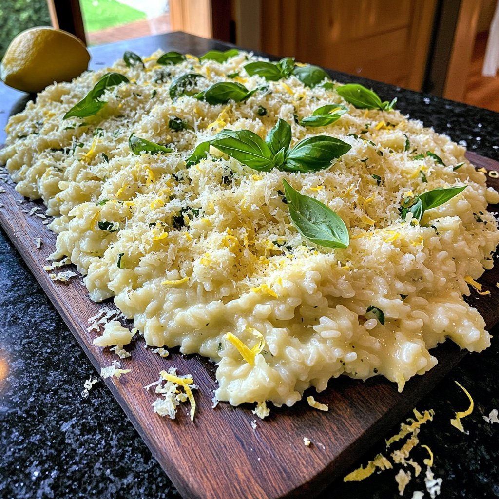 Valentine Dinner Lemon Herb Risotto