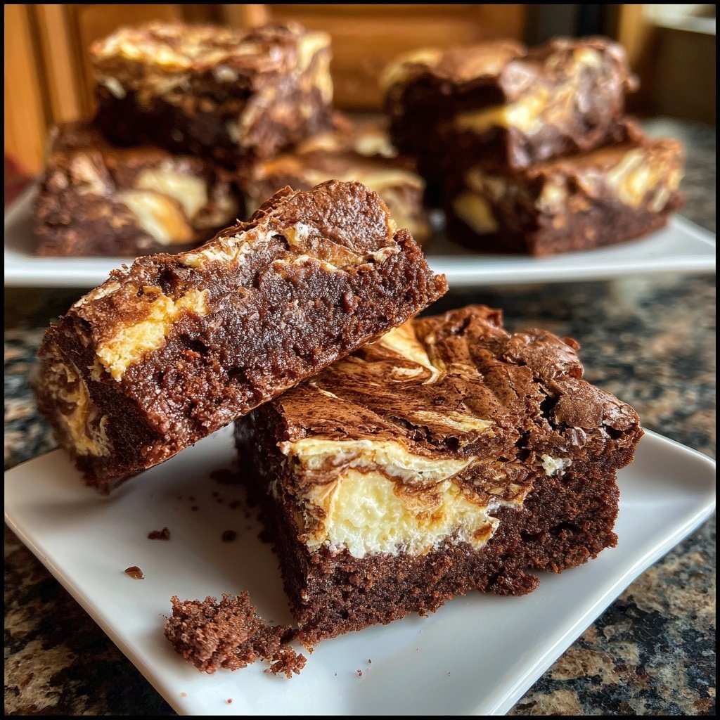 Cottage Cheese Brownies with Vanilla Swirl