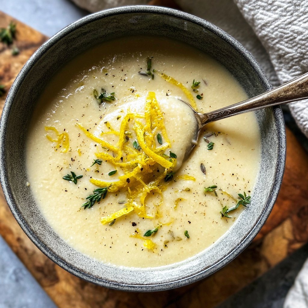 Creamy Lemon White Bean Soup