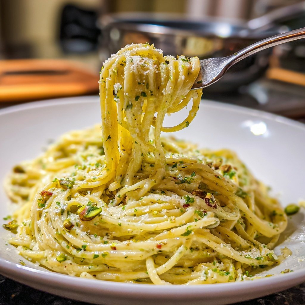 Pasta with Pistachio Cream