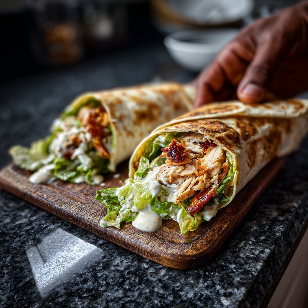 Rotisserie Chicken Caesar Wraps