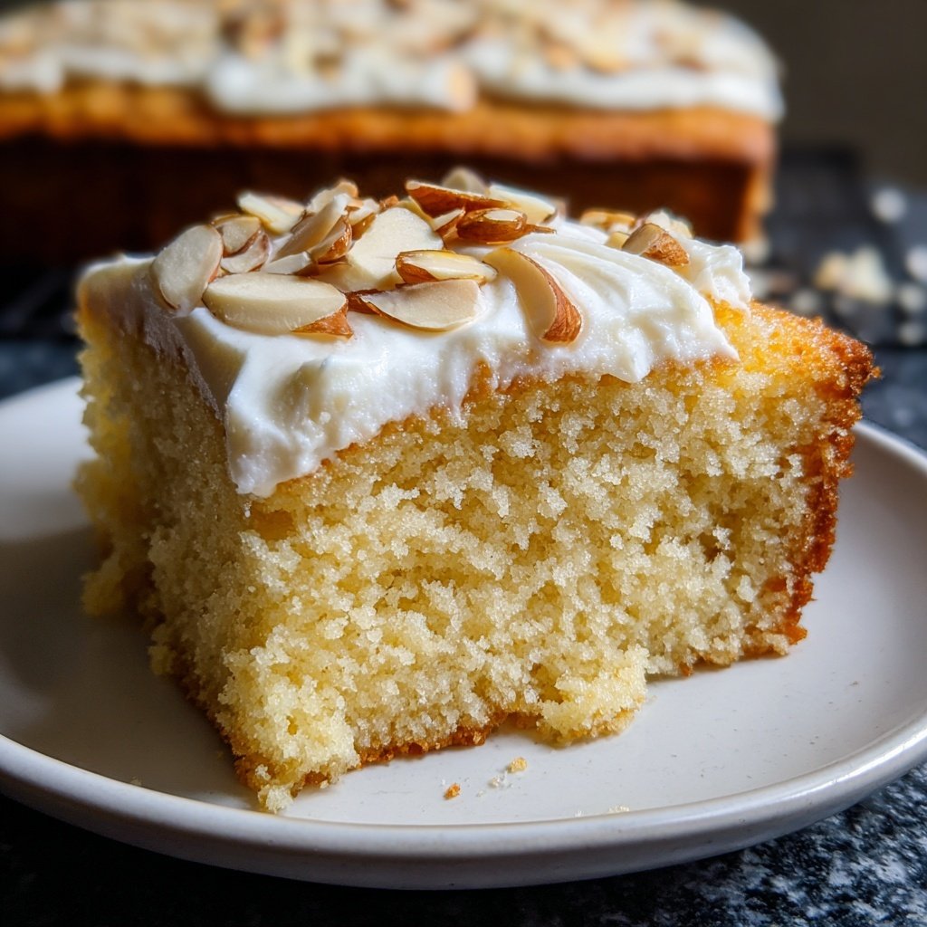 Vanilla Almond Yogurt Snack Cake