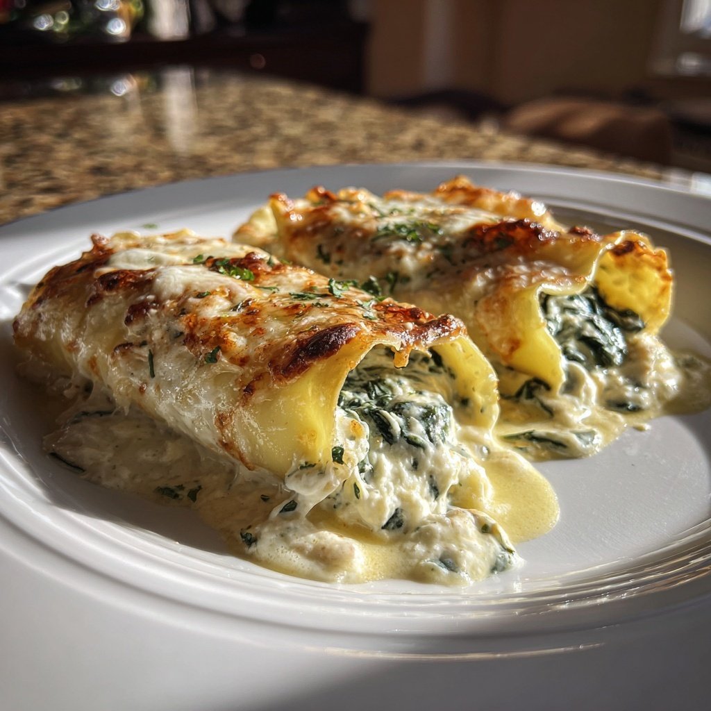 Creamy Spinach Cannelloni