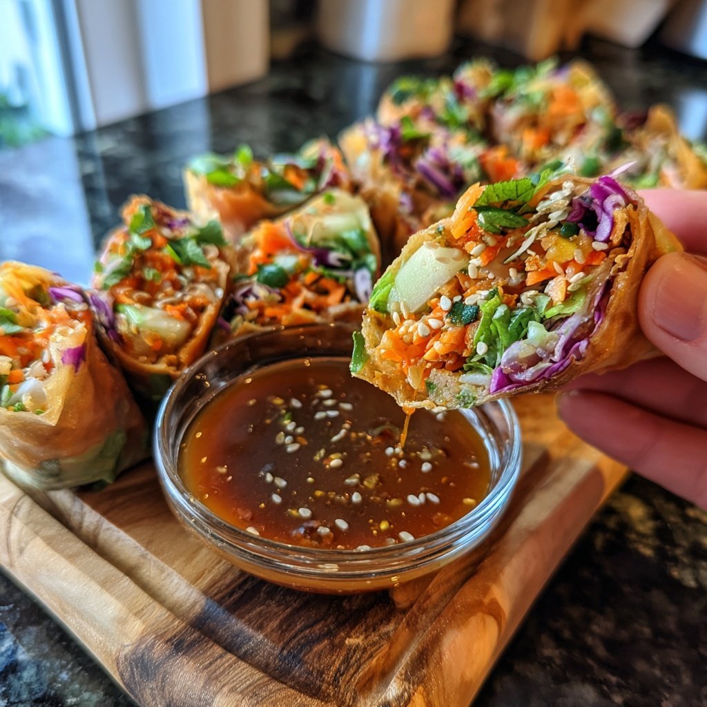 Super Bowl Appetizer Veggie Spring Rolls