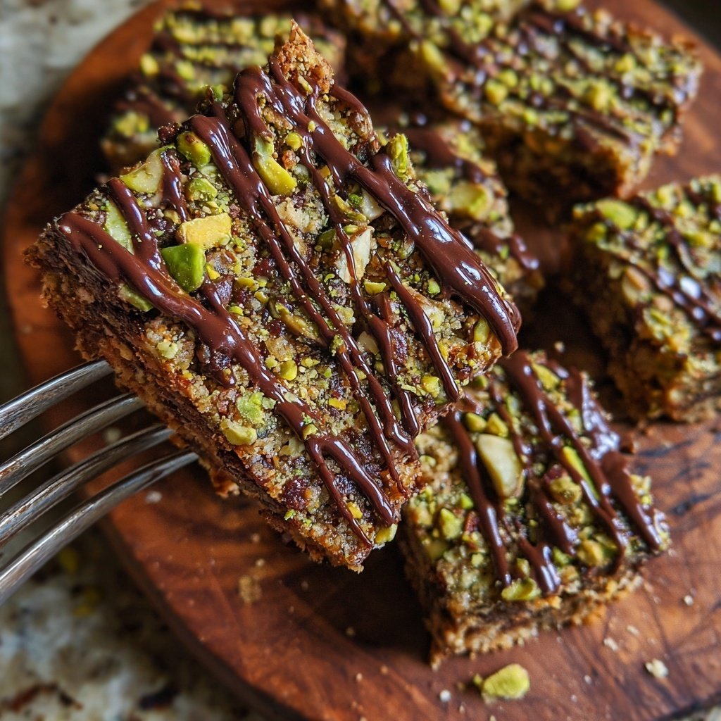 Chocolate Pistachio Coconut Squares